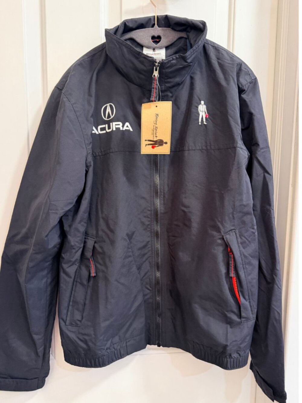 Racing Spirit Acura Men’s Medium Embroidered Windbreaker Jacket NWT